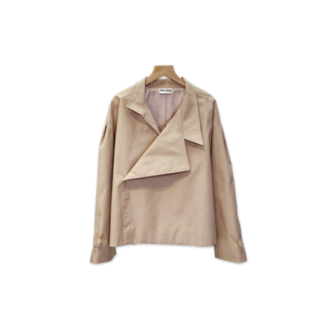 M1v M1v irregular collar trench coat
